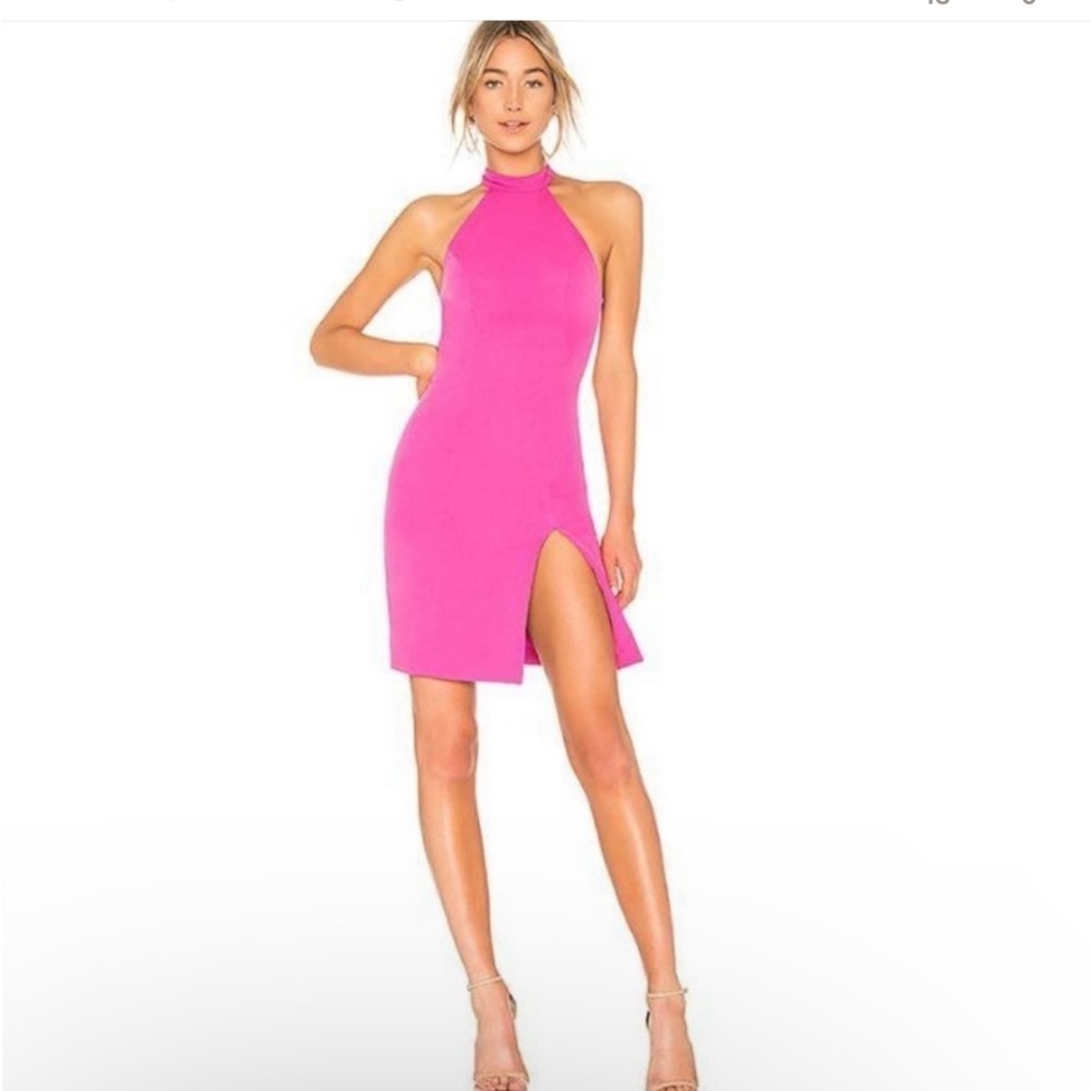 REVOLVE NBD Halter Fuchsia Bodycon, Size XS
